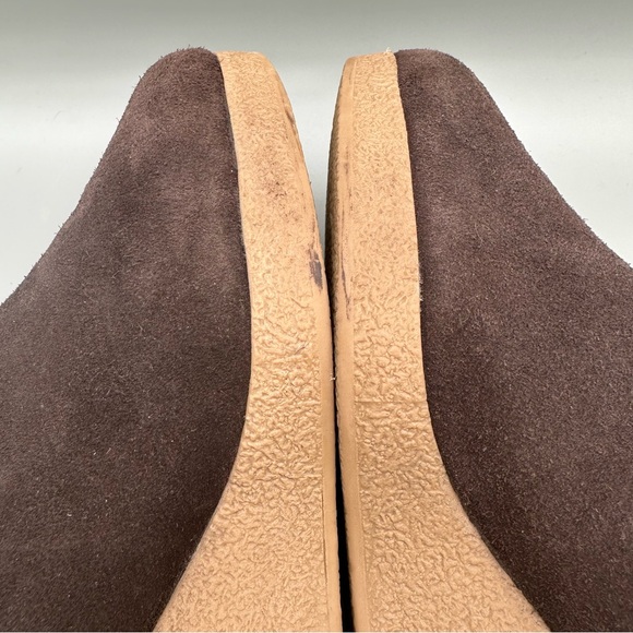 Talbots Brown Suede Leather Ankle Boots Wedge Heel Women Sz 9 Chukka - Picture 7 of 10